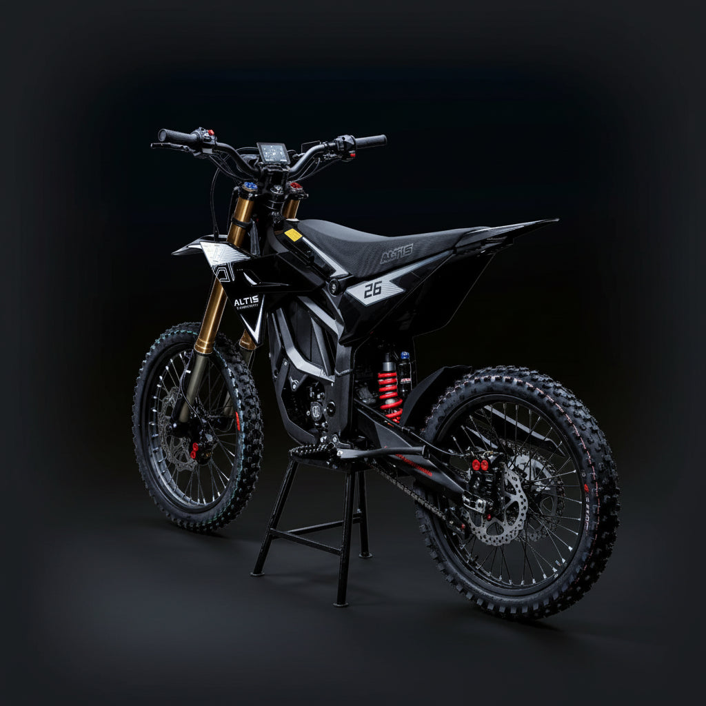 Black Altis Sigma MX Electric Dirt Bike High Performance Off-Road Electric cross Motorcycle