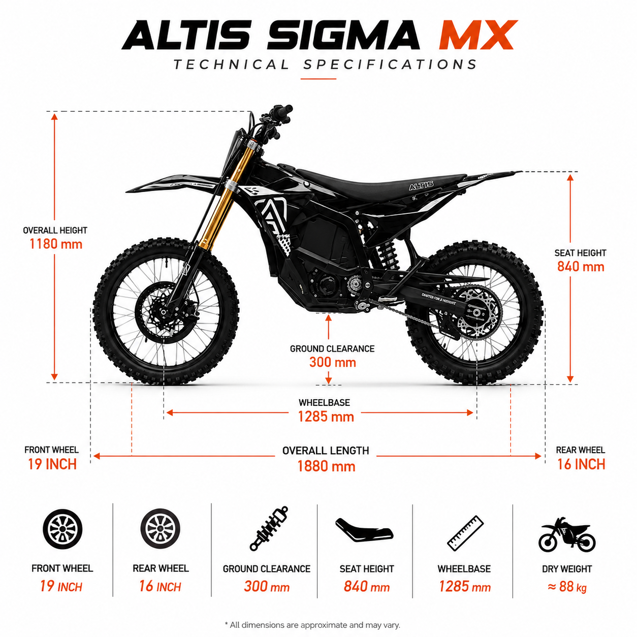 Altis Sigma MX Electric Dirt Bike deatail information