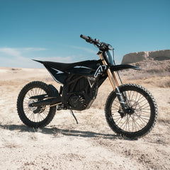 A black Altis Sigma MX Electric Dirt Bike 97.2V 35Ah High-Performance