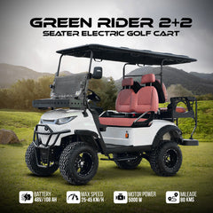 Green Rider Lifted Electric Golf Cart 2+2 Seater With off Road Tyres & Lithium Battery