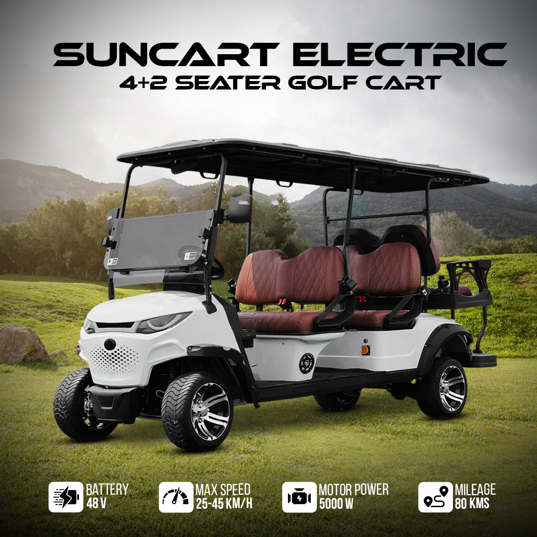 Green Rider Electric Golf Cart Golf Buggy 4+2 Seater by Mega