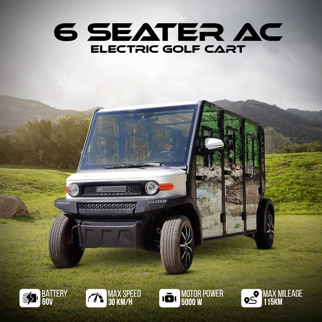 Megawheels LT 6 Seater AC Golf Car With Enclosed Doors Electric Mini Car