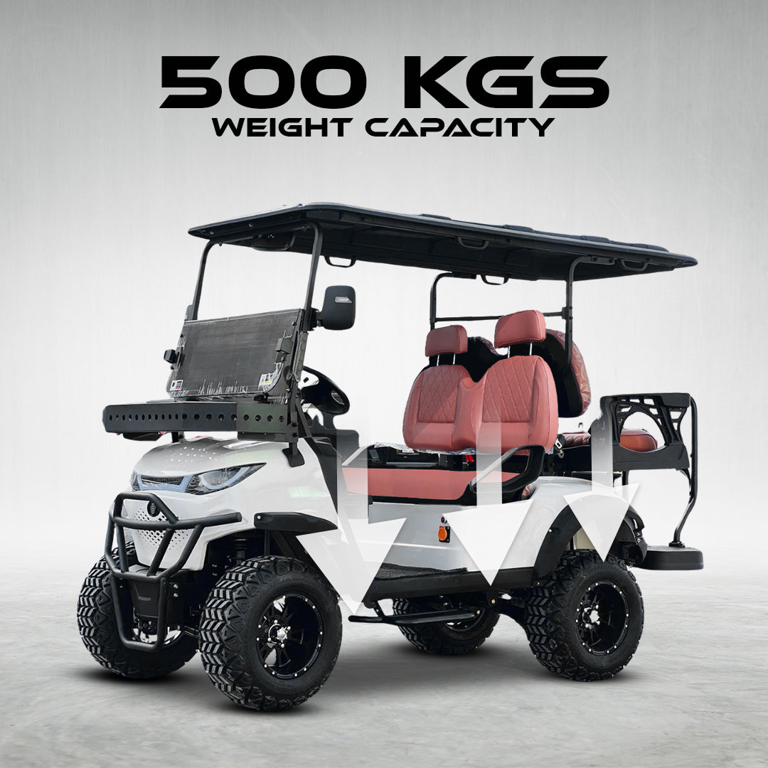 Green Rider Lifted Electric Golf Cart 2+2 Seater With off Road Tyres & Lithium Battery