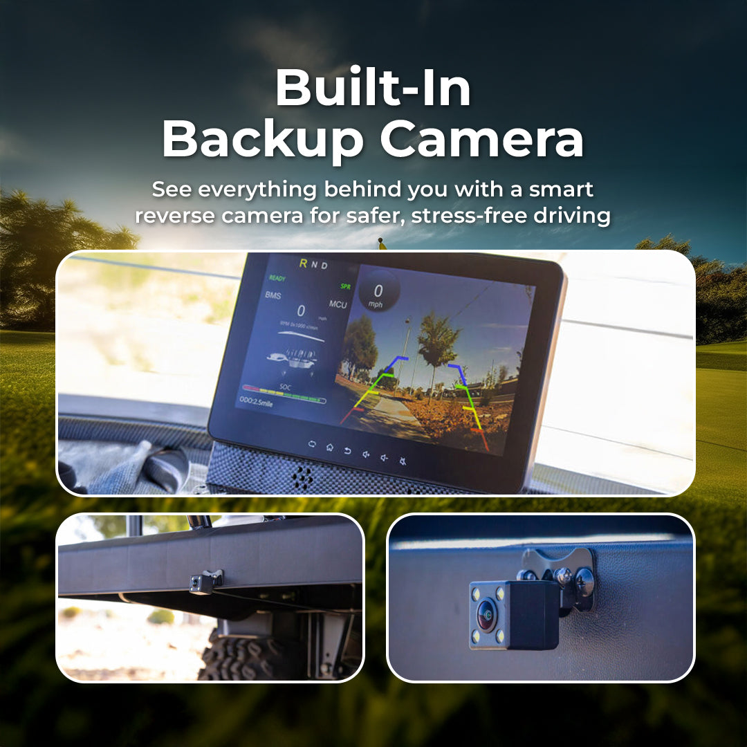 Car monitor with built-in backup camera system