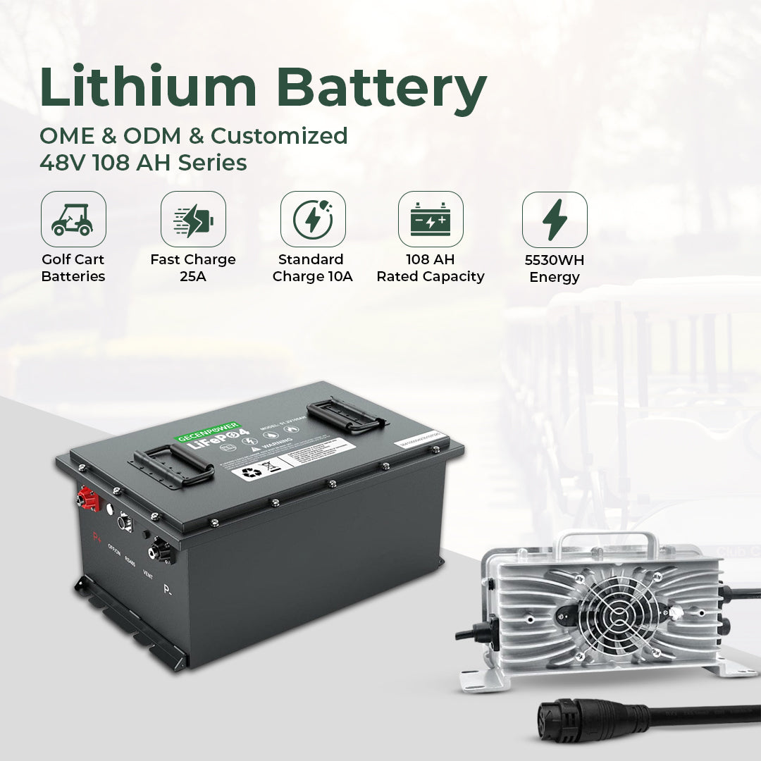 High-Performance  SC Lithium Battery for Golf Carts  48V 108AH With 3-Year Warranty, Installation & Charger Included