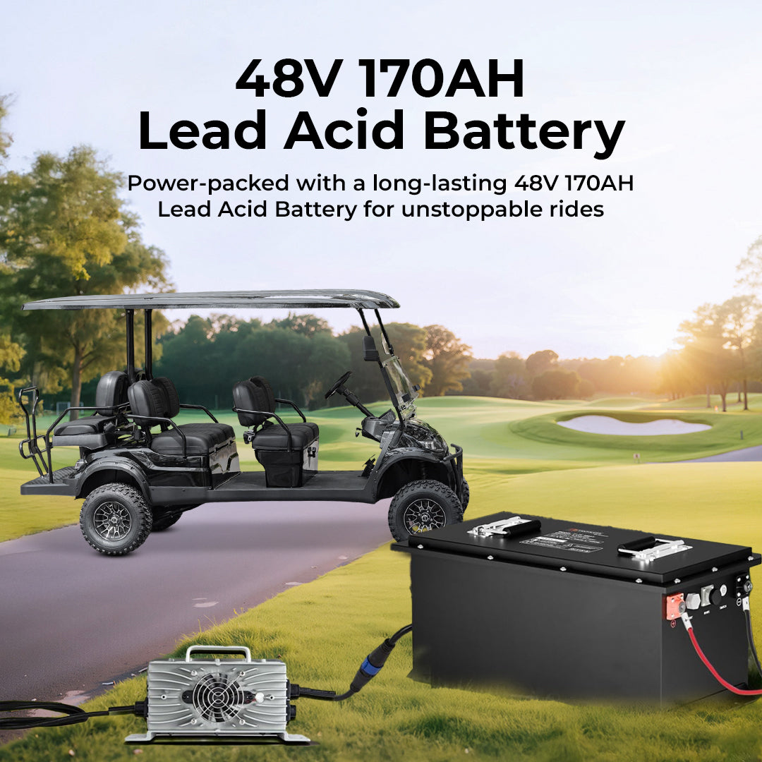 Golf cart with 48V 170AH lead acid battery