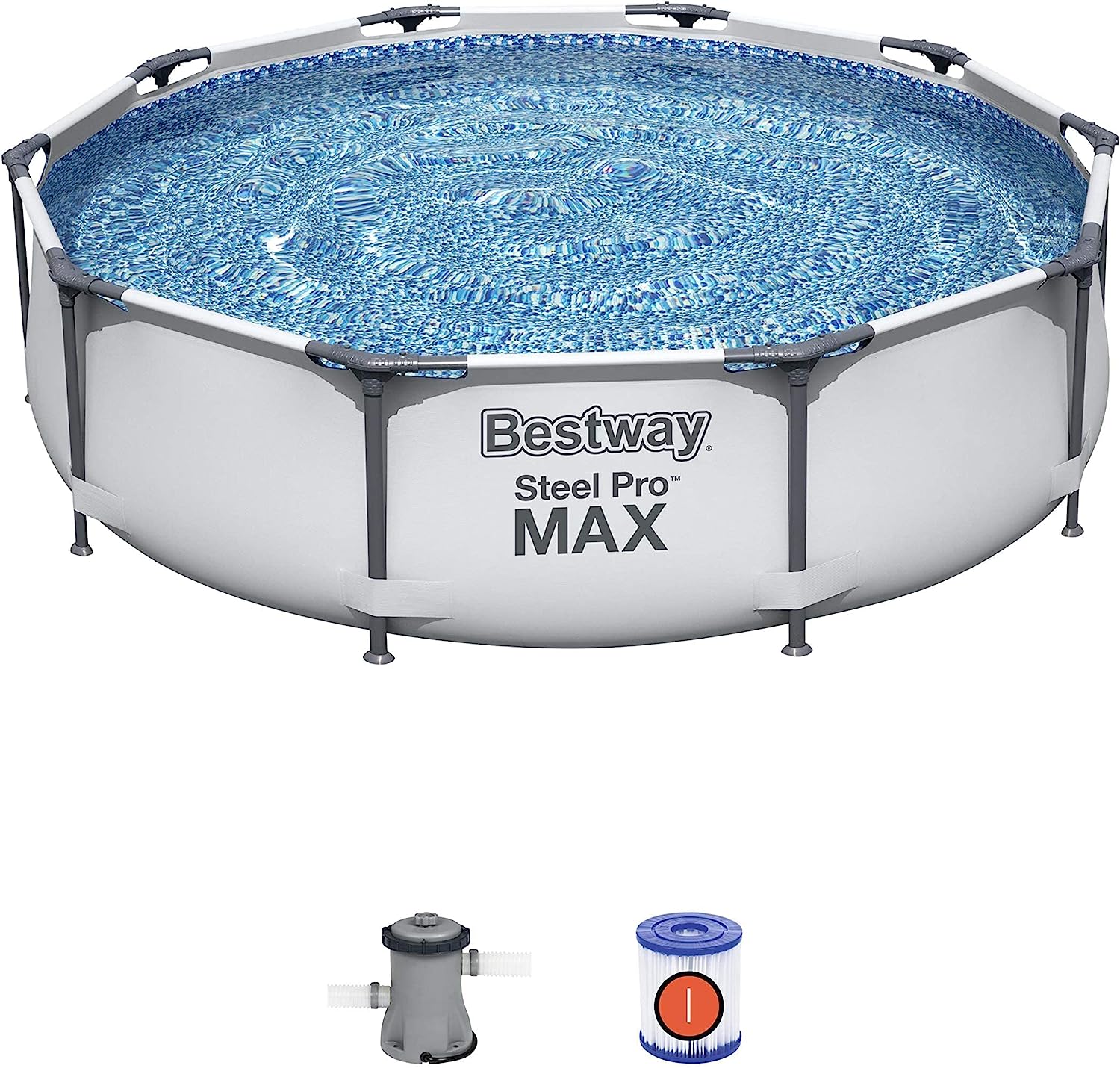 10 Inch Pool Bestway Steel Pro (10 feet x 30 inch) Above Ground Swimming Pool – Rafplay