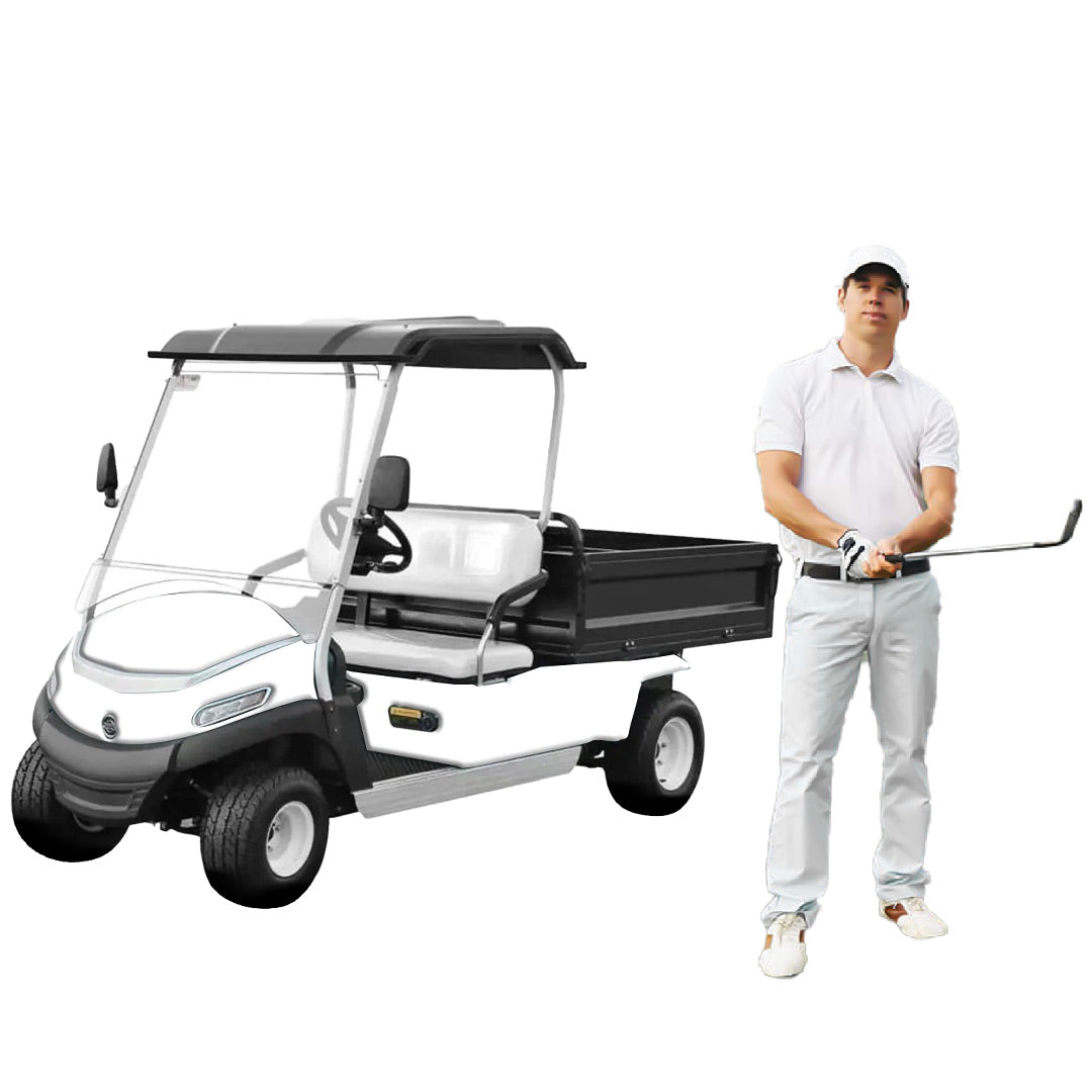 Megawheels Electric golf cart 2 seater with short cargo box for sightseeing