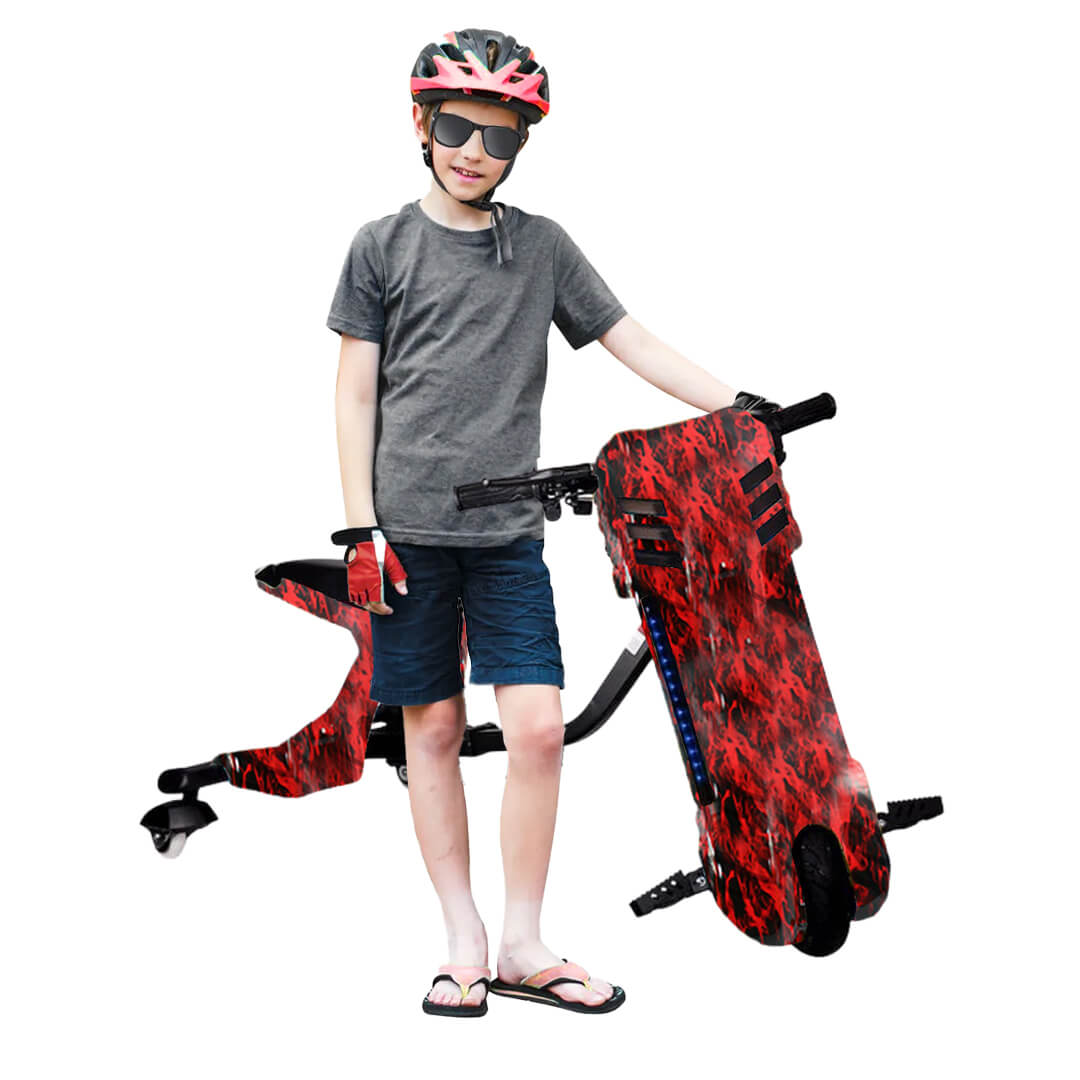 Megawheels Drifting Elektro Scooter 36 v with 3 wheels-Spider Red