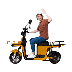 Megawheels MaxHaul Delivery E-Bike 48 v Grocery Scooter for Heavy Loads with Warranty