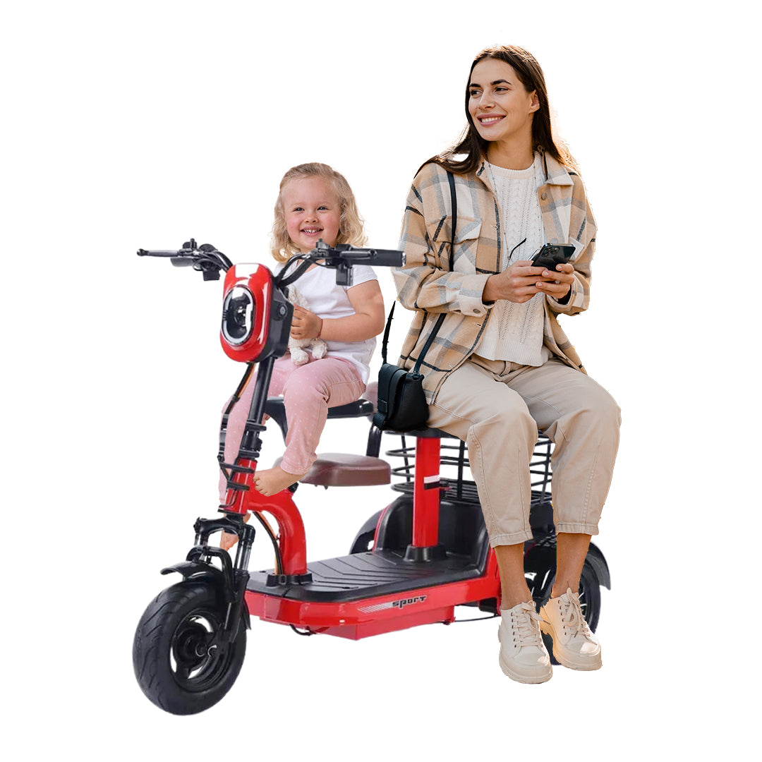 دراجة ميجاويلز كروزر الكهربائية للوالدين والأطفال ثلاثية العجلات 48 فولت