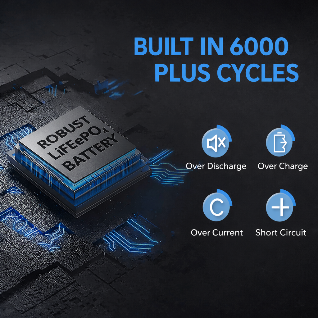 Battery with 'Robust LifePO4 Battery' 