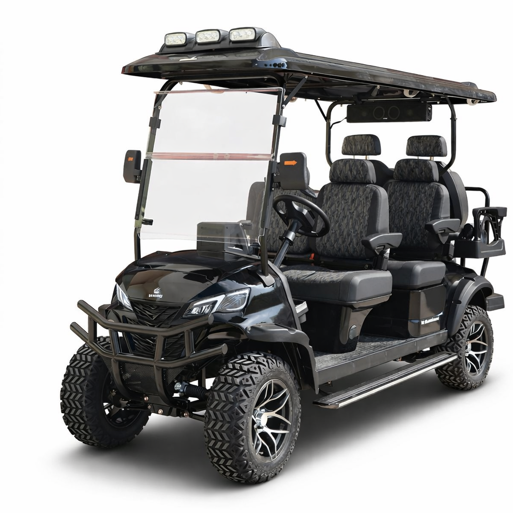 Megawheels Signature Lifted 6 Seater off roadGolf Cart Front Facing 60 V With Mag Wheels & Warranty