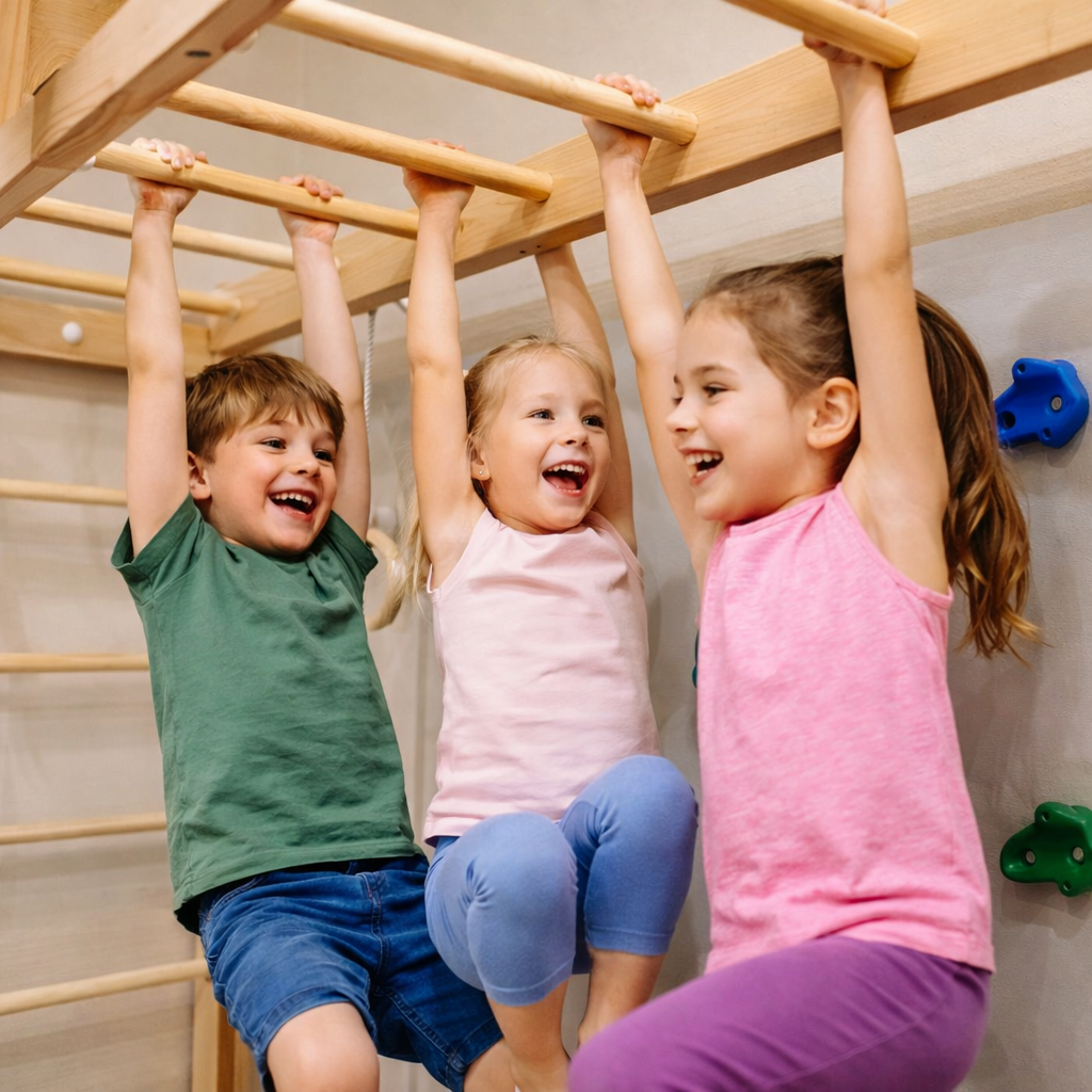 Children playing Monkey Bar activites