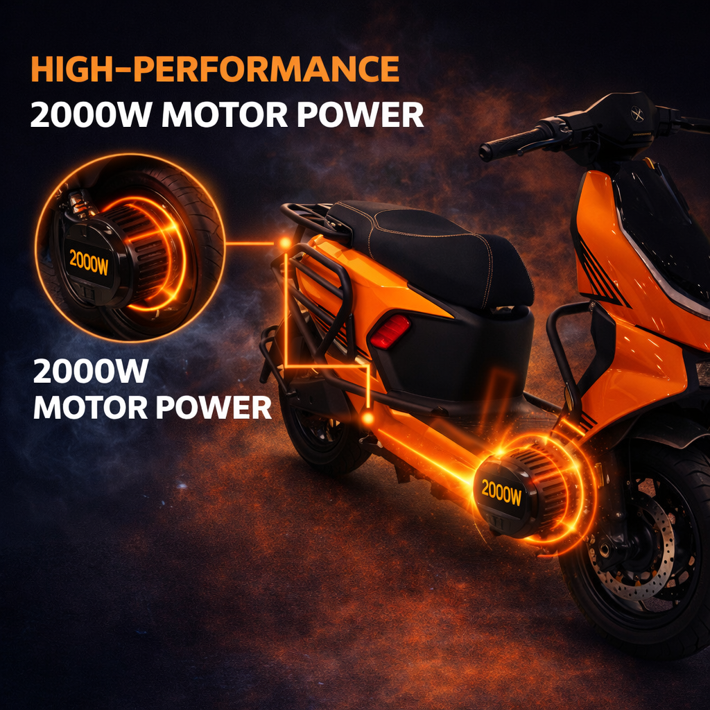 Electric scooter with high-performance 2000W motor power 