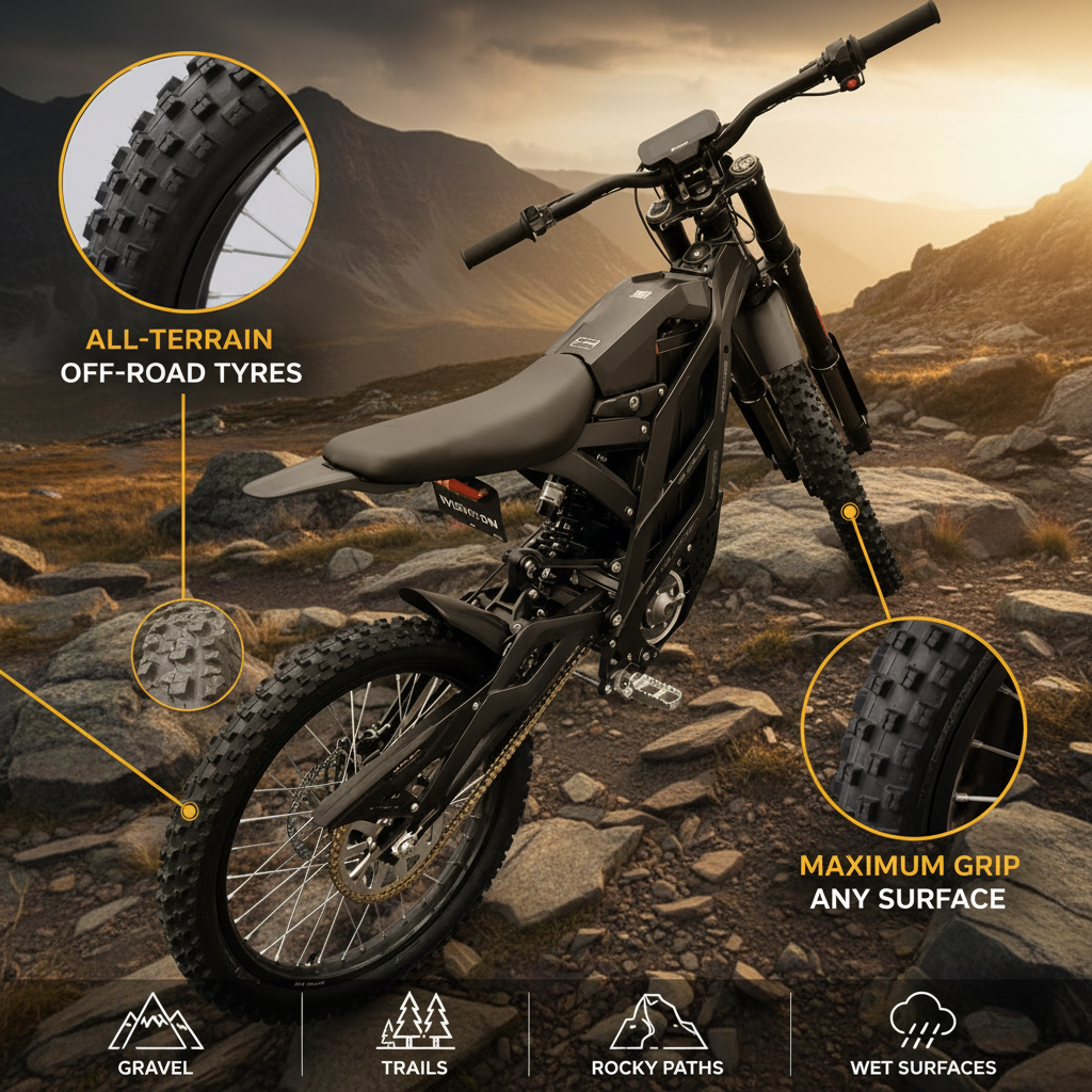 Falcon Pro Electric off road Dirt Bike 72V Lithium-ion Battery, 10 KW peak Motor Power All terrain Heavy duty with warranty