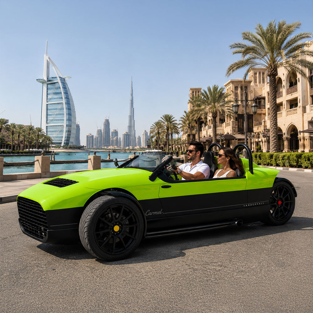 VANDERHALL Carmel Blackjack at Rafplay – Premium Luxury 3-Wheel Roadster in Dubai UAE