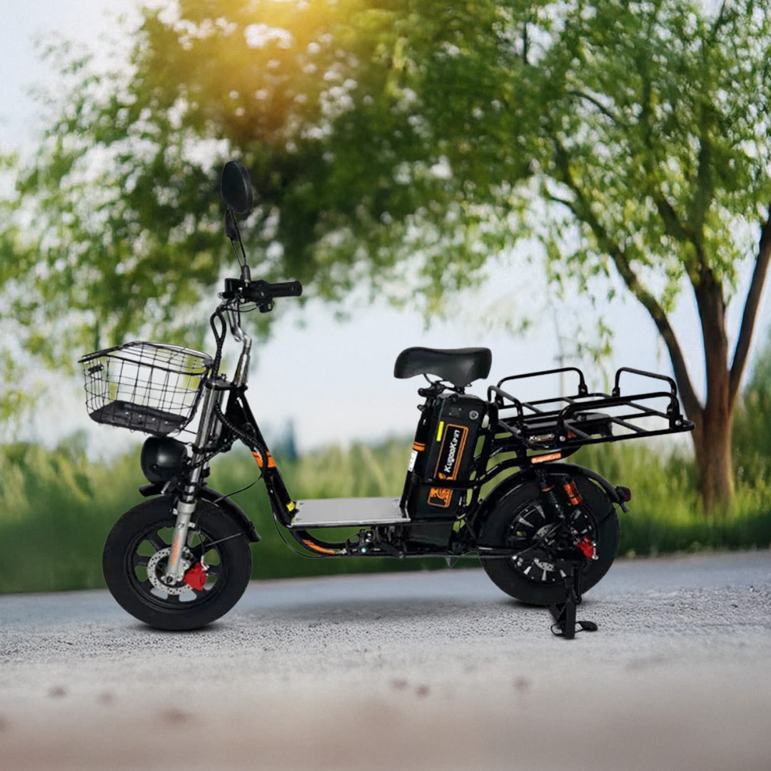 Kugoo Kirin V3 PRO Electric Delivery Scooter With Basket and removable lithium battery With 1 Year Warranty