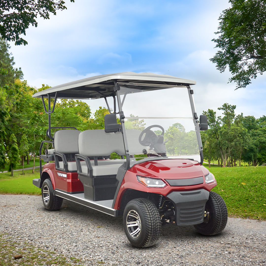 Megawheels LVT Electric Golf Carts 4+2 Seater-Red