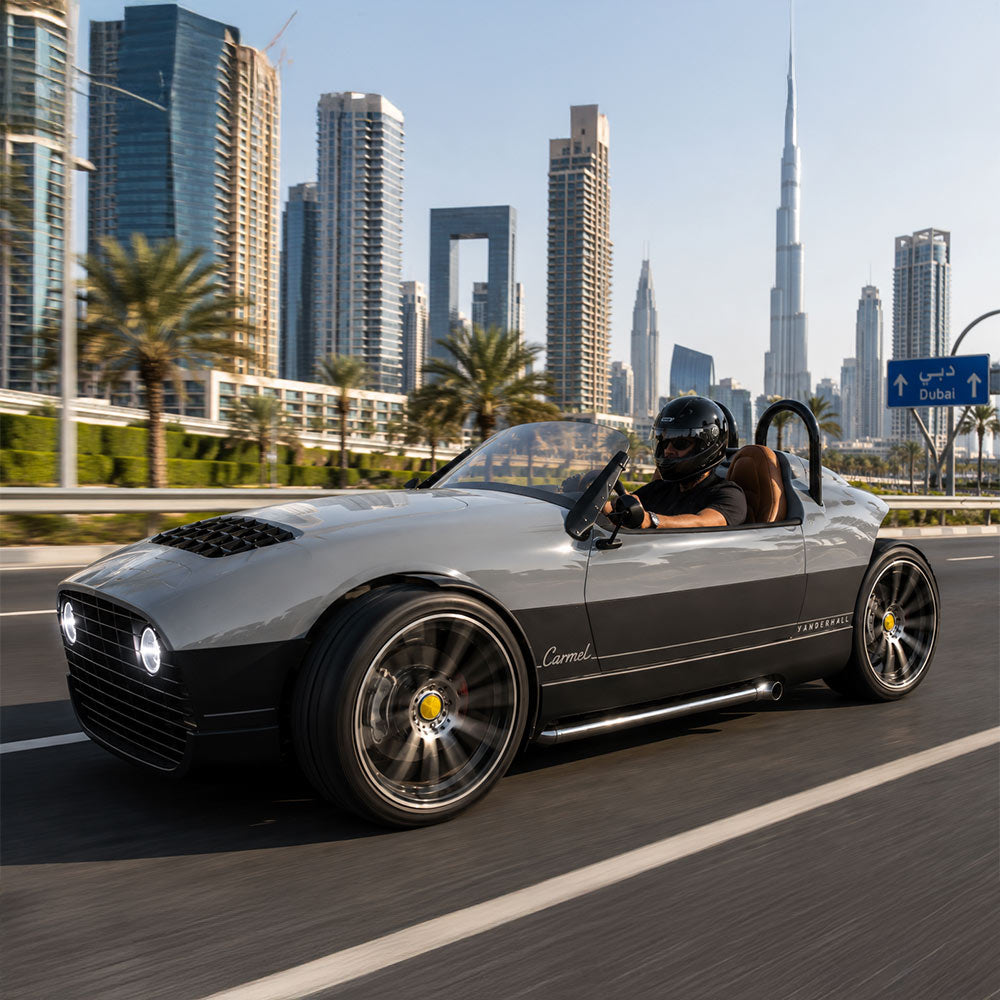 VANDERHALL Carmel at Rafplay – Luxury 3-Wheel Roadster in Dubai UAE
