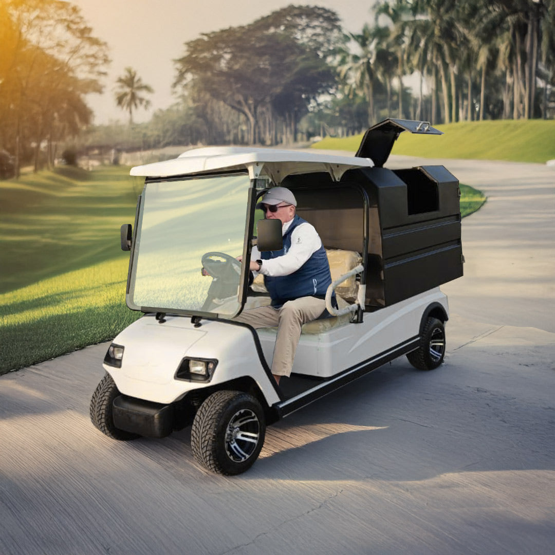 Megawheels Lvt 2 Seater Golf Cart With Solid Garbage Waste Disposal Box