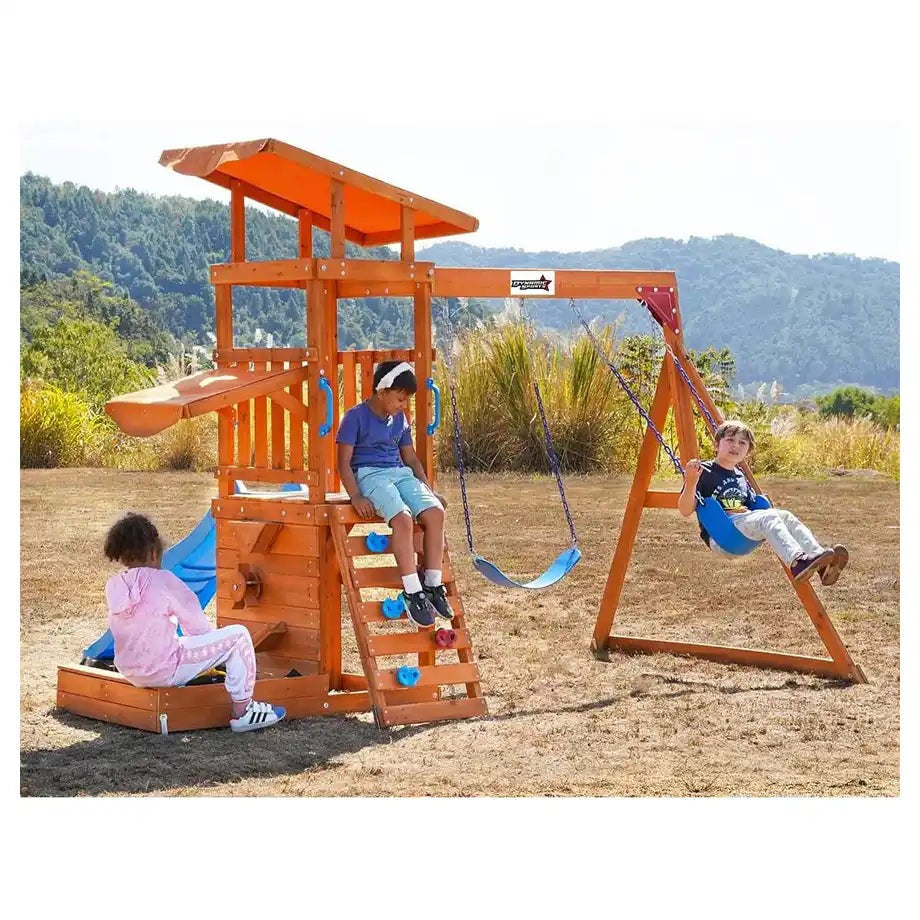 Megastar Dynamic Sports Arabian Caracal Wooden Swing Set at Rafplay