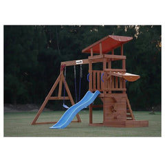 Dynamic Sports Arabian Caracal Wooden Swing and Slide Set