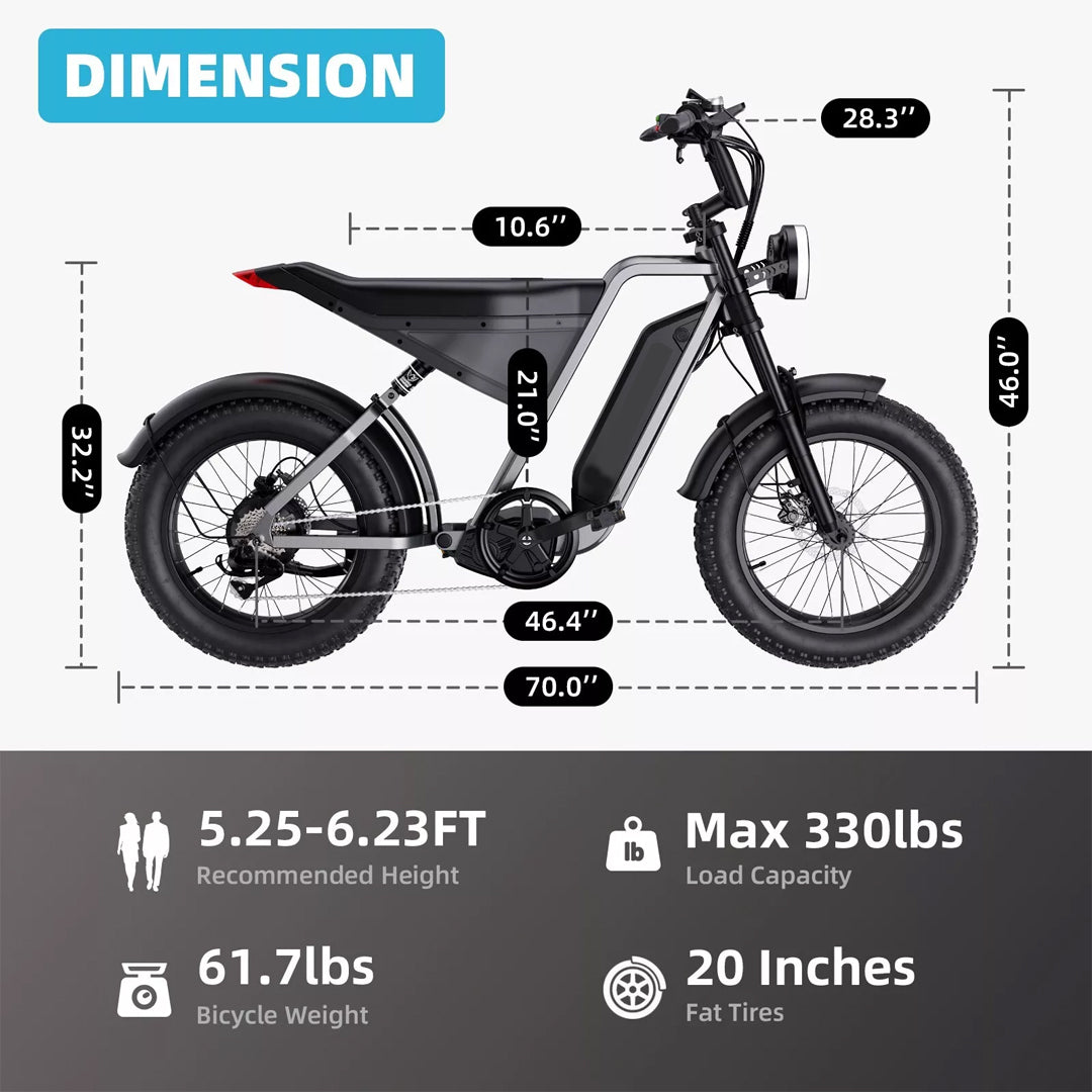 Megawheels Stingray Electric Dirt Bike Stirron 48 V Aluminium Alloy Ebike