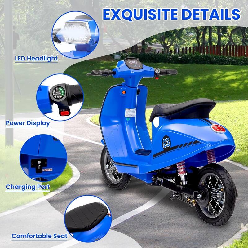 Megawheels 24V Electric Scooter 350 Watt with Seat For Kids