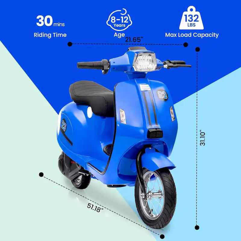 Megawheels 24V Electric Scooter 350 Watt with Seat For Kids
