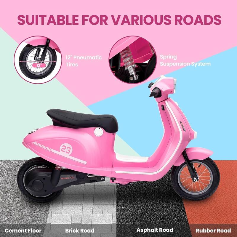 Megawheels 24V Electric Scooter 350 Watt with Seat For Kids
