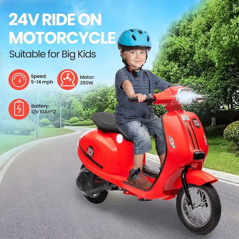 Megawheels 24V Electric Scooter 350 Watt with Seat For Kids