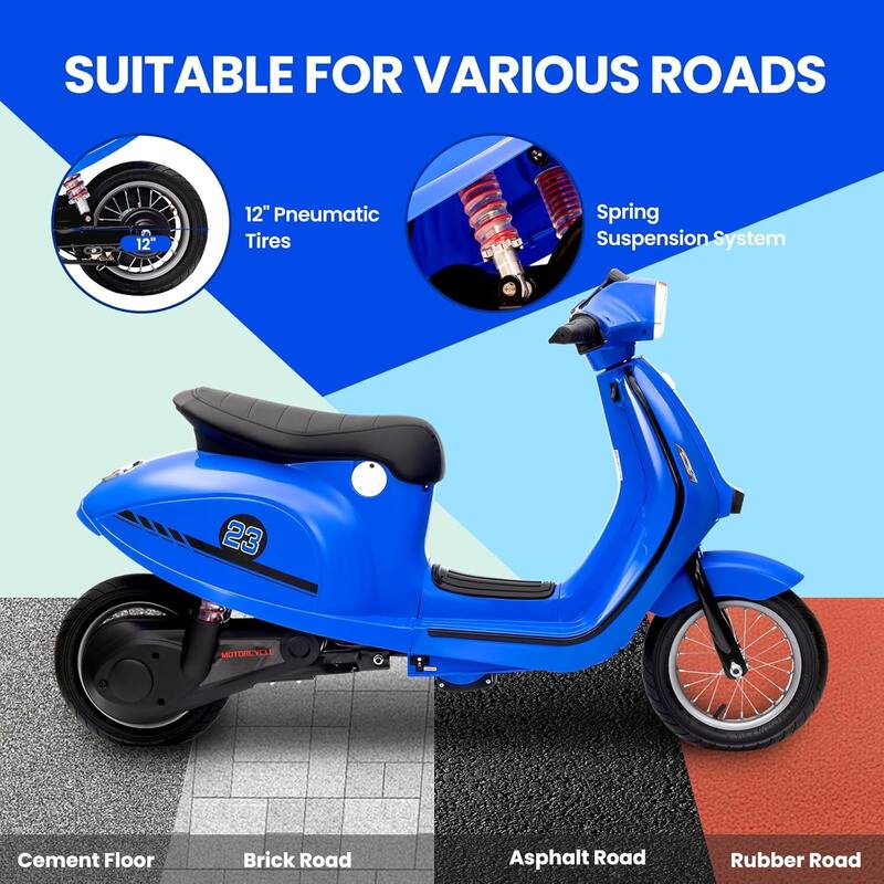 Megawheels 24V Electric Scooter 350 Watt with Seat For Kids