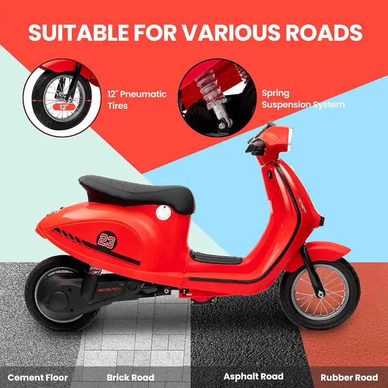 Megawheels 24V Electric Scooter 350 Watt with Seat For Kids