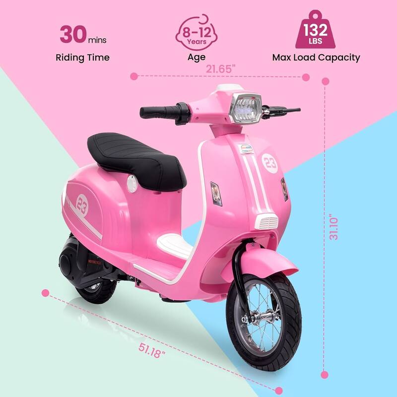 Megawheels 24V Electric Scooter 350 Watt with Seat For Kids