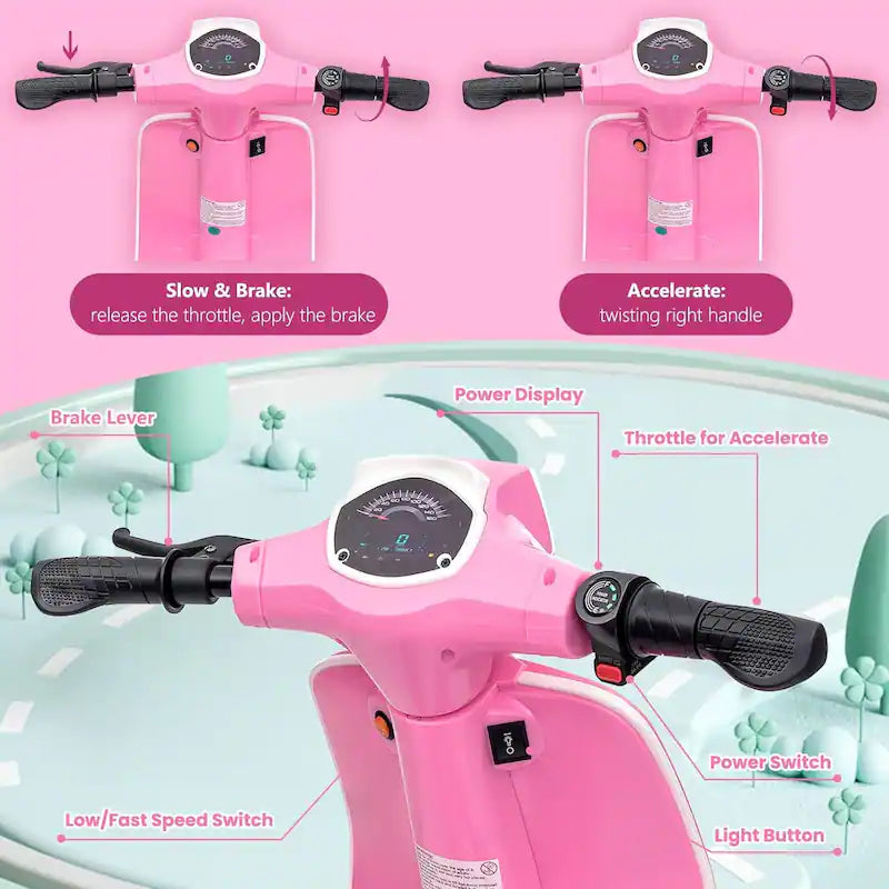Megawheels 24V Electric Scooter 350 Watt with Seat For Kids