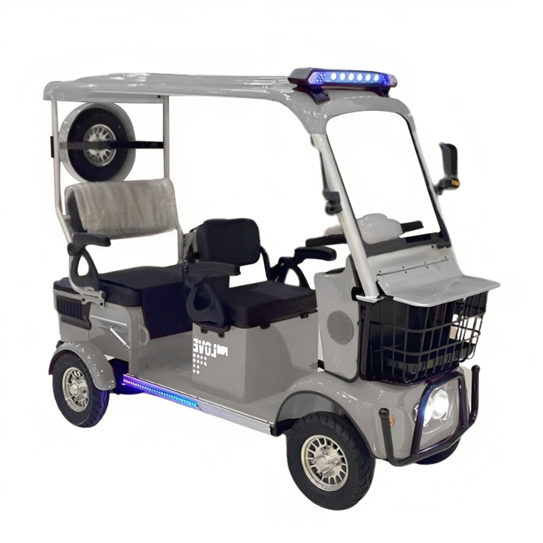 Megawheels Powerpod Trio Mini Electric Golf Carts 60V for 3 Passengers-Grey
