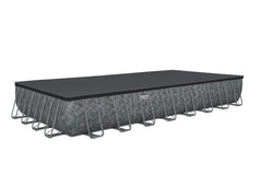 Bestway Rectangular Steel Above Ground Swimming Pool PVC Material 956 X 488 X 132Cm