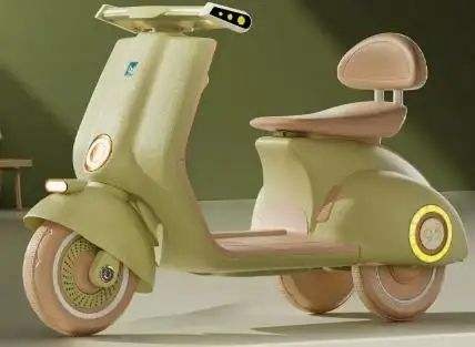 Megastar Ride on 12 v Vespa Scootz Bike for Kids with Parental RC