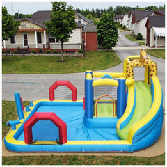 Front View of Megastar Kids Inflatable Giraffe Theme Castle