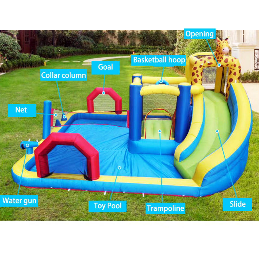 Part Names of the Inflatable Giraffe Theme Castle 