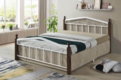 Wooden Steel King Size Bed