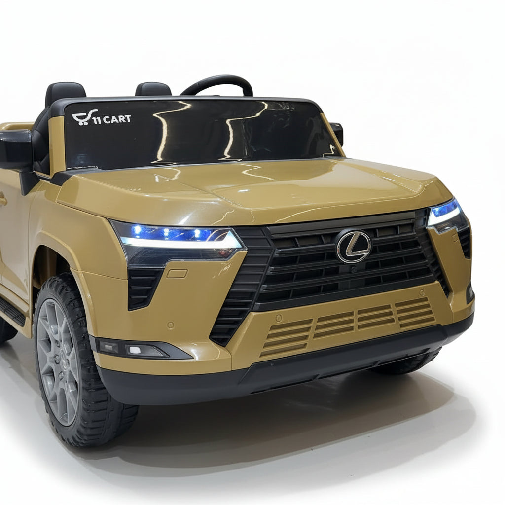 Gold toy car Style with logo of Lexus GX550 Licensed Electric Car