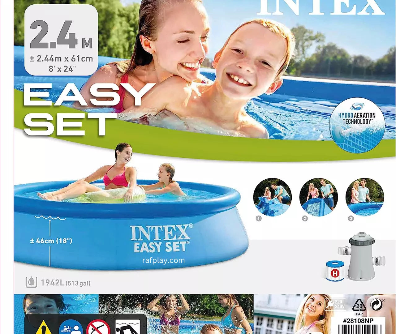 Intex Fast Set Pool Intex Easy Set Pool 28118, (10ft x 24