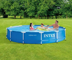 Intex Metal Frame Round Pool With Filter  3.66mt X.76M