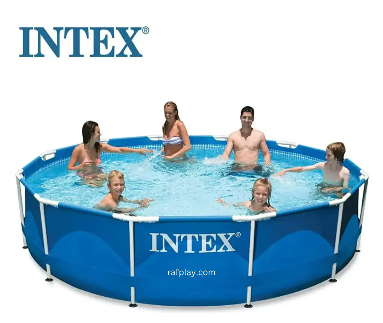 Intex Metal Frame Round Pool With Filter  3.66mt X.76M