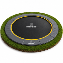 KIDDORO 10FT In-Ground Trampoline on a grassy area
