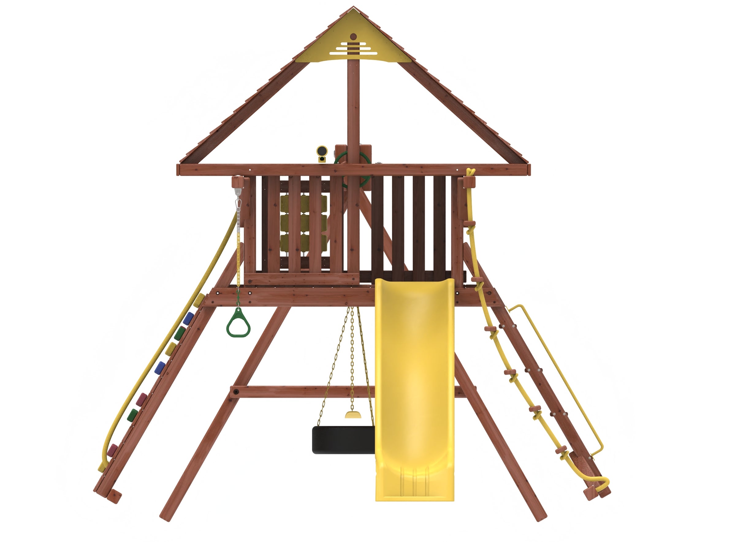 Kiddoro Discovery Den Swing and the yellow slide 