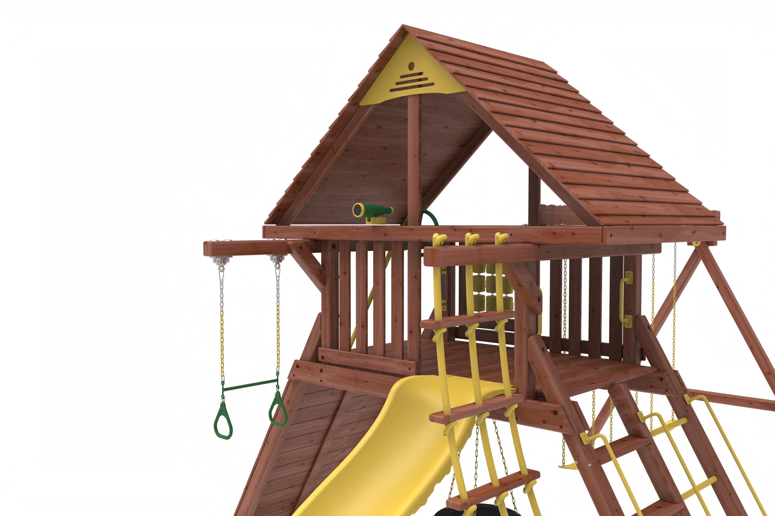 Kiddoro Discovery Den Swing Set with monkey bar 