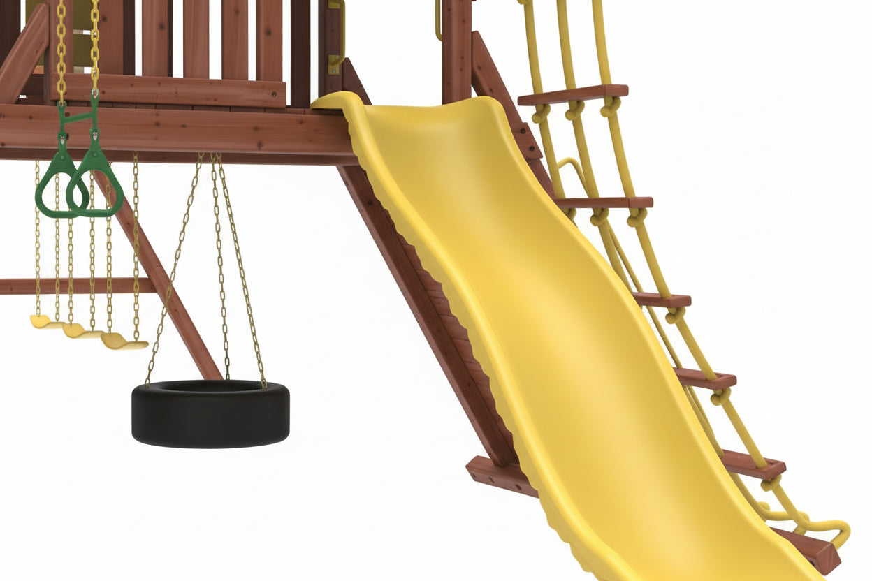 Kiddoro Discovery Den Swing and slide 